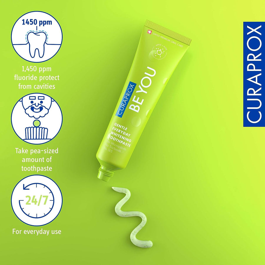 Curaprox Be You Apple + Aloe Vera Flavor Fluoride Toothpaste (60ml)