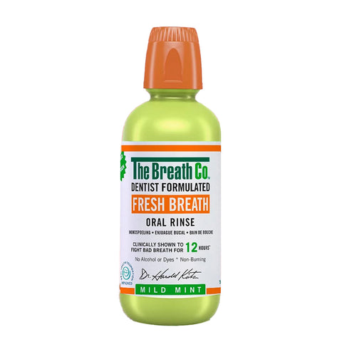 The BREATH Co Fresh Breath MouthRinse, Mild Mint Flavor, Healthy Gums (500 ml)