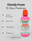 The BREATH Co Fresh Breath Mouth Rinse, Sparkle Mint Flavor, Anti-cativities (500ml)