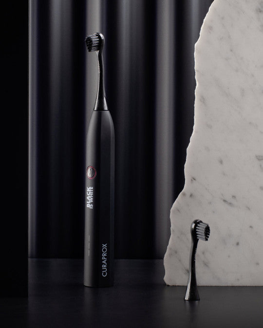 Curaprox Black is White Hydrosonic Pro Sonic Toothbrush - Electric Toothbrush for Adults