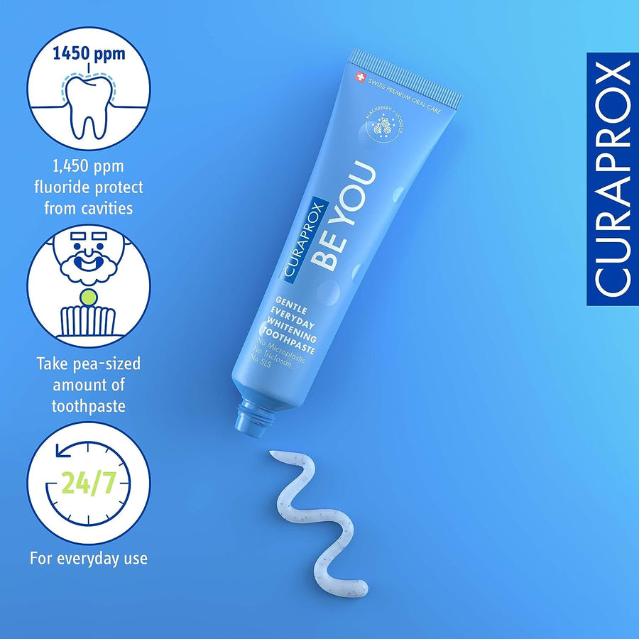 Curaprox Be You   BlackBerry + Liquorice Flavour 60ml - Fluoride Toothpaste