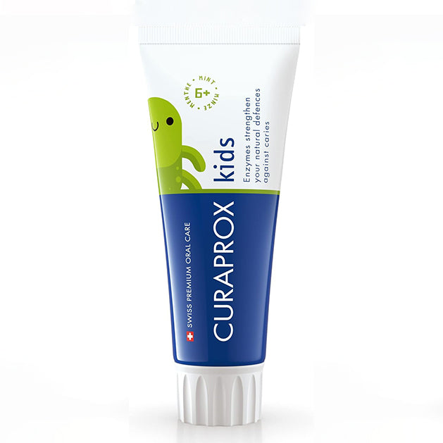 Curaprox Kids 6 + Years Toothpaste, Mint, 60ml. 1,450 ppm Fluoride.