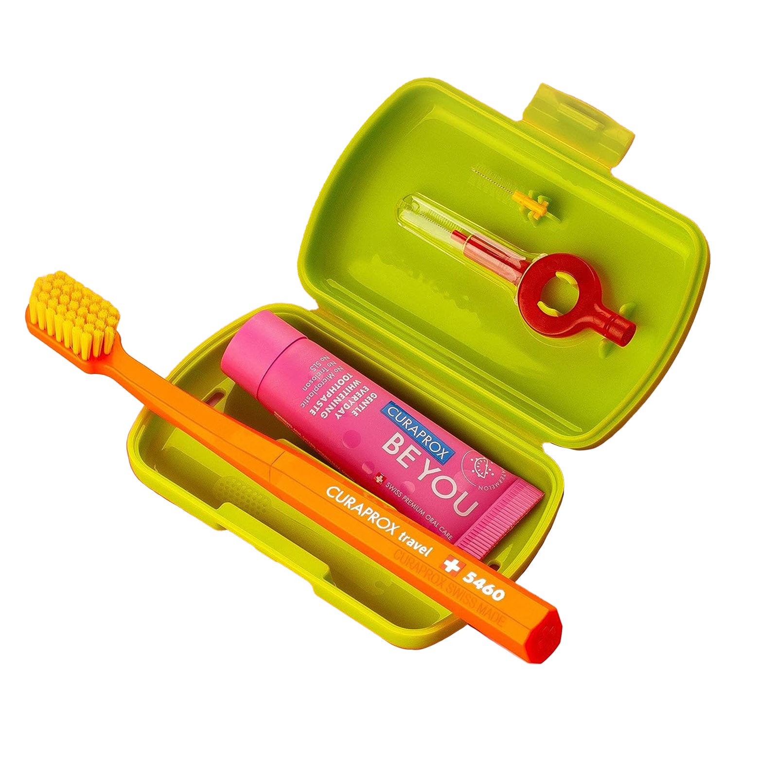 Curaprox Travel-Set green. Set includes Travel Toothbrush CS 5460, 10m ...